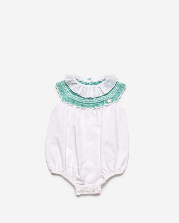 Pelele Bebé Cuerpo Redondo Tela Plumeti Juliana J7154 - Imagen 2
