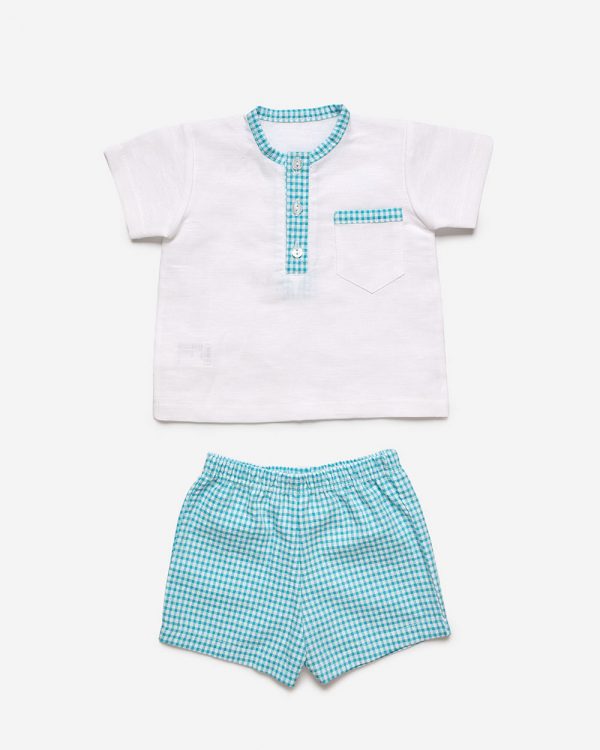 Conjunto Camisa Niño Vichy Bolsillo Juliana J7172
