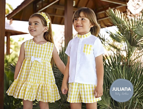 Conjunto Camisa Niño Cuello Cuadros Juliana J7170 - Imagen 2