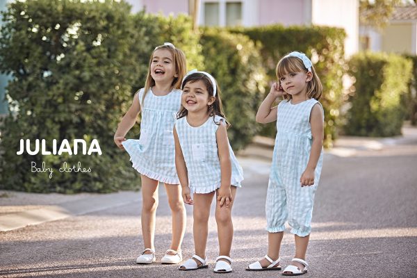 Vestido Niña Enterizo Tela Cuadros Bolsillos Juliana J7133 - Imagen 3
