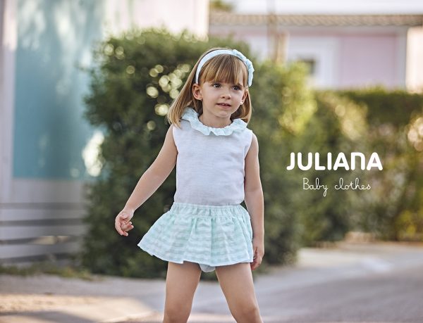 Conjunto Falda Camisa Niña Cuadritos Juliana J7182
