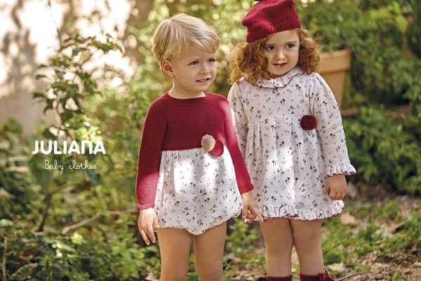 Vestido Enterizo Niña Tela Setas Juliana J8174 - Imagen 3