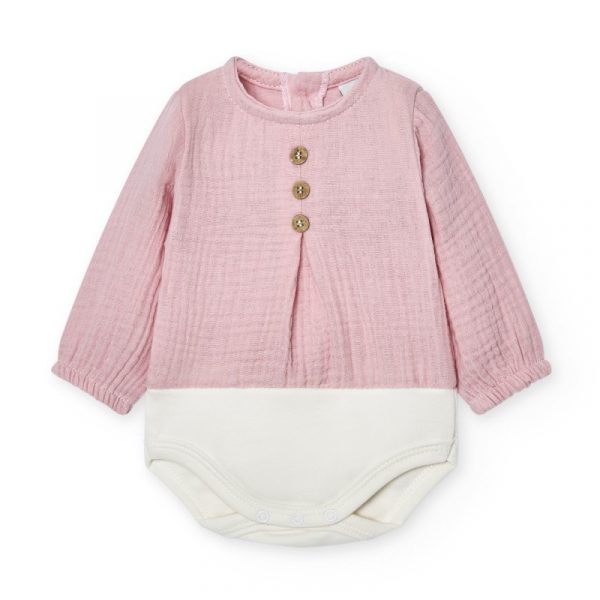 Babidu Body Tapeta Botones Bambula Manga Larga 1723 - Imagen 11