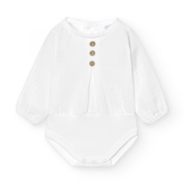 Babidu Body Tapeta Botones Bambula Manga Larga 1723
