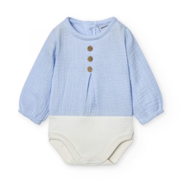 Babidu Body Tapeta Botones Bambula Manga Larga 1723 - Imagen 9