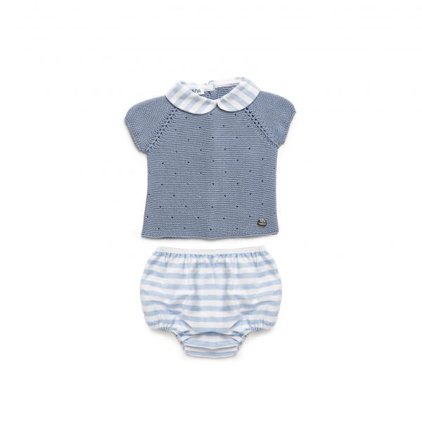 Conjunto Bebé Braga Tela Rayada Juliana 25079