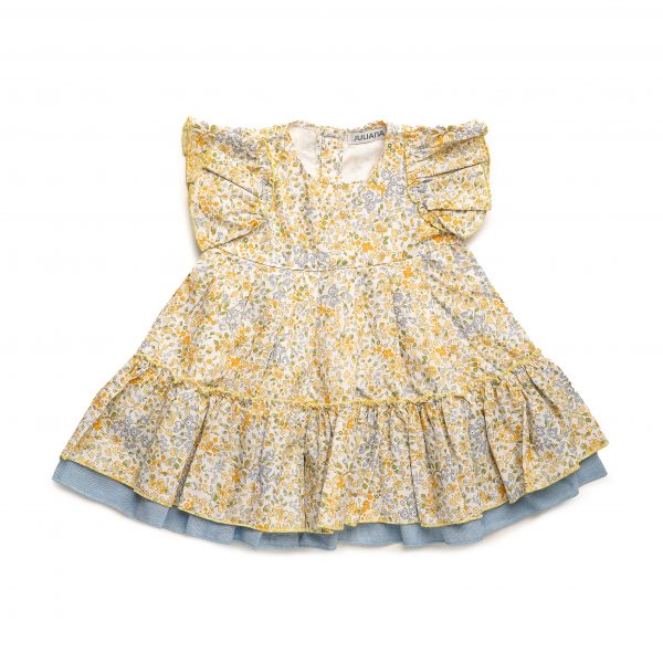 Vestido Niña 2 Volantes Florecitas Juliana 25131