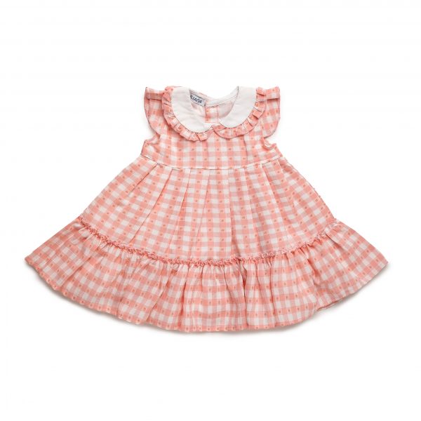 Vestido Niña 2 Volantes Cuadritos Plumeti Juliana 25132
