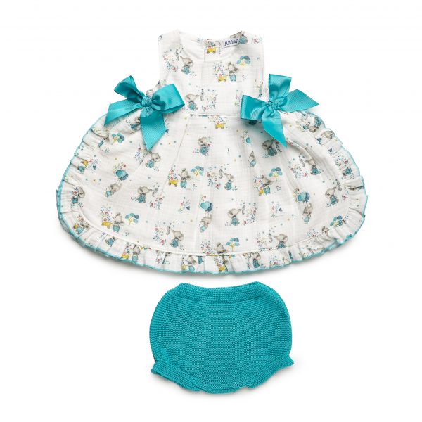 Vestido Niña con Braga Punto Elefantes Juliana 25134