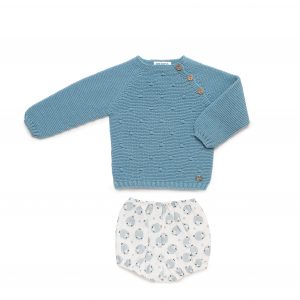 Conjunto Bebé Pantalón Tela Ovejitas Juliana 25583