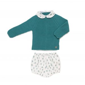 Conjunto Bebé Pantalón Tela Árboles Cuello Juliana 25587