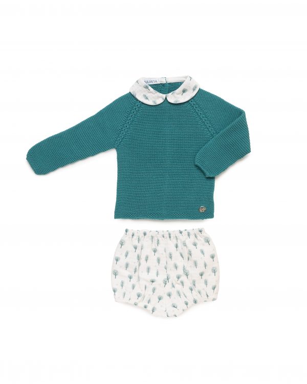Conjunto Bebé Pantalón Tela Árboles Cuello Juliana 25587