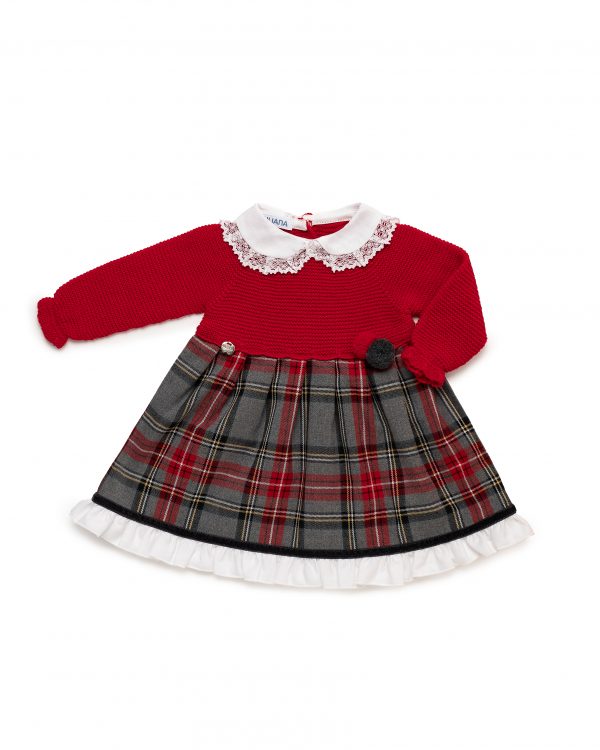 Vestido Niña Cuerpo Punto Cuadros Juliana 25652