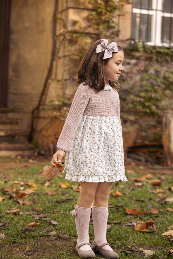 Vestido Niña Cuerpo Punto Bodoques Florecitas Juliana 25643 - Imagen 2