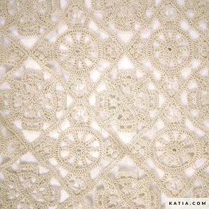 Tela por metros Katia 2299-1 Crochet Circles Fabric Crochet Circles