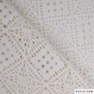 Tela por metros Katia 2308-2 Crochet Squares Fabric Crochet Squares
