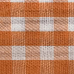 Tela por metros popelín algodón Cuadro Vichy Grande 4003-Naranja