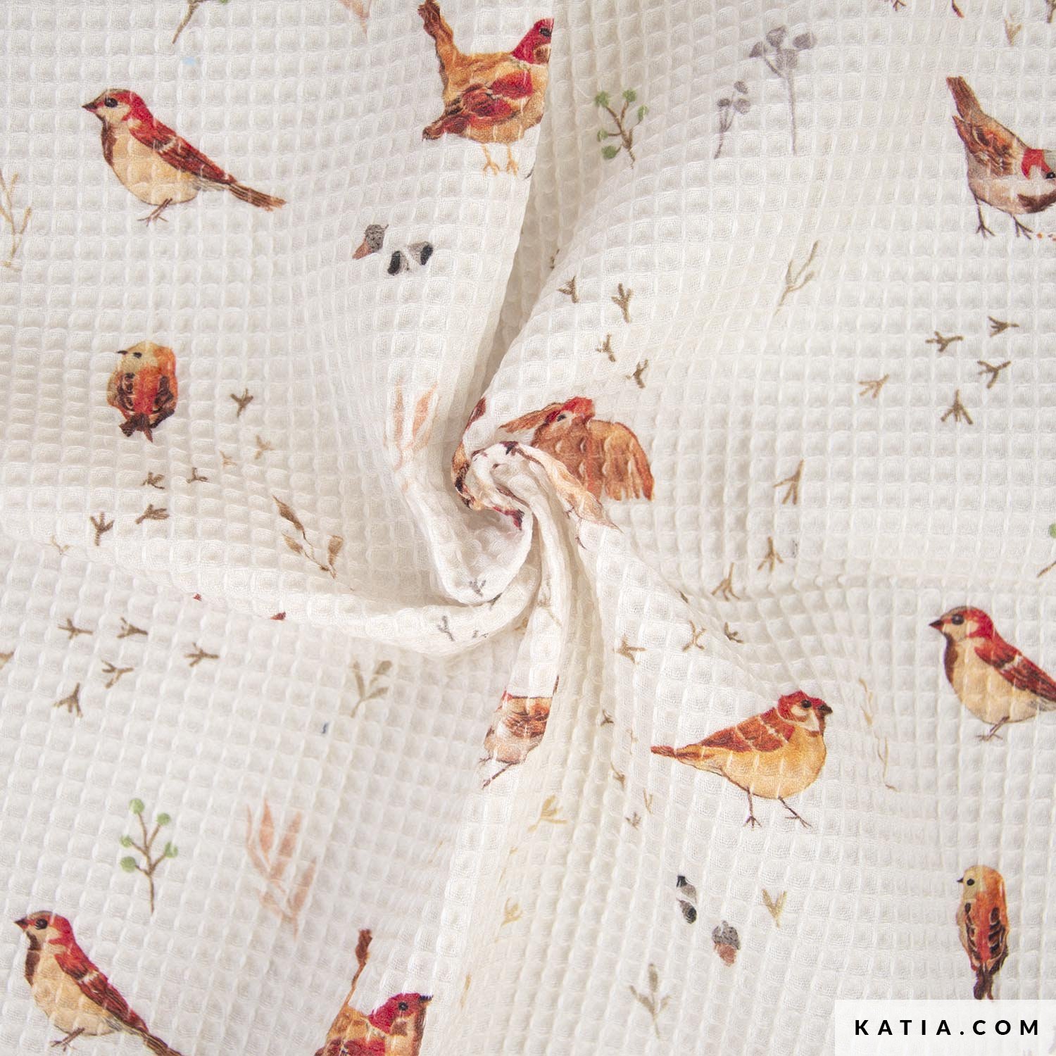 Tela por metros Katia 2312-3 Baby Birds - Imagen 3